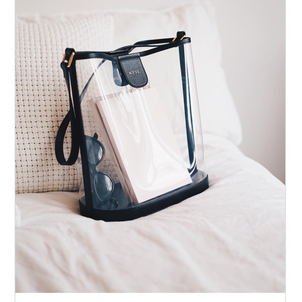 Stylish Black Transparent Tote Bag